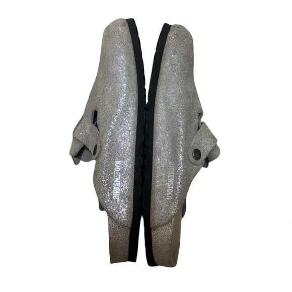 Birkenstock Silver Glitter Mules - Picture 4 of 7